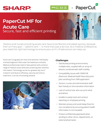 PaperCut MF for Acute Care